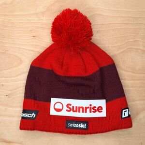NWOT Reusch Official Swiss-Ski Street Beanie Red OS